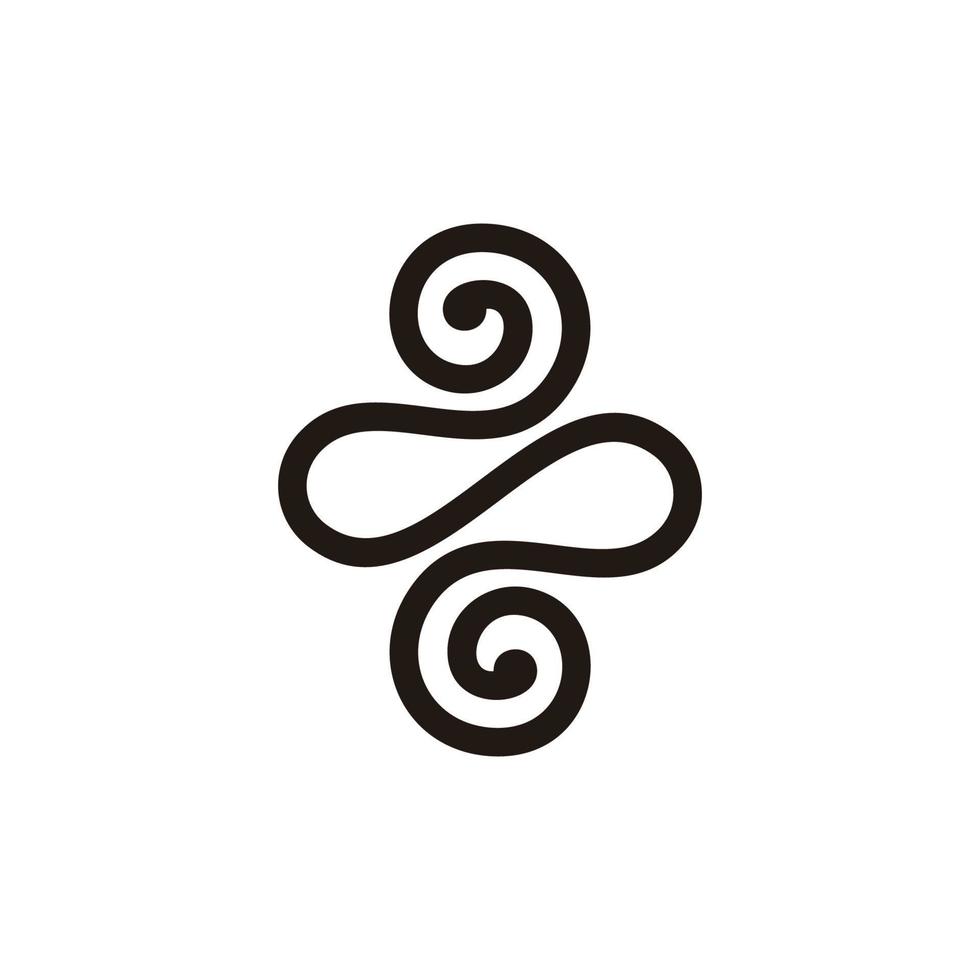 letra abstrata s forma espiral linhas arte símbolo logotipo vetor
