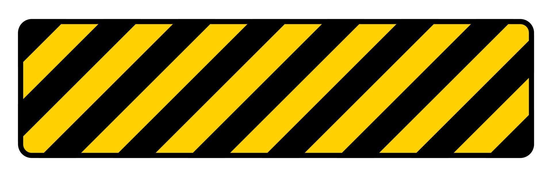 sinal de piso amarelo listrado preto sobre fundo branco vetor