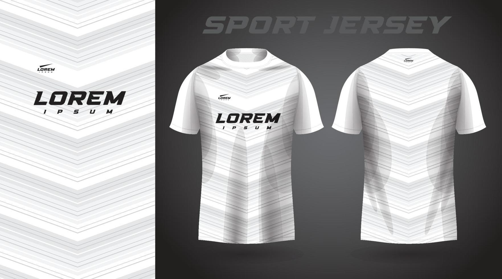 design de camisa esportiva de camiseta branca vetor