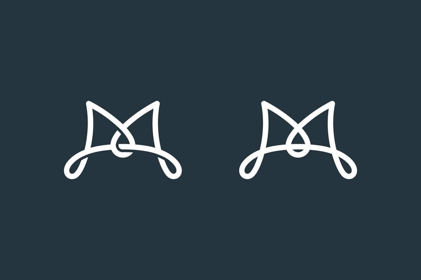 modelo de vetor de design de logotipo elegante letra inicial m