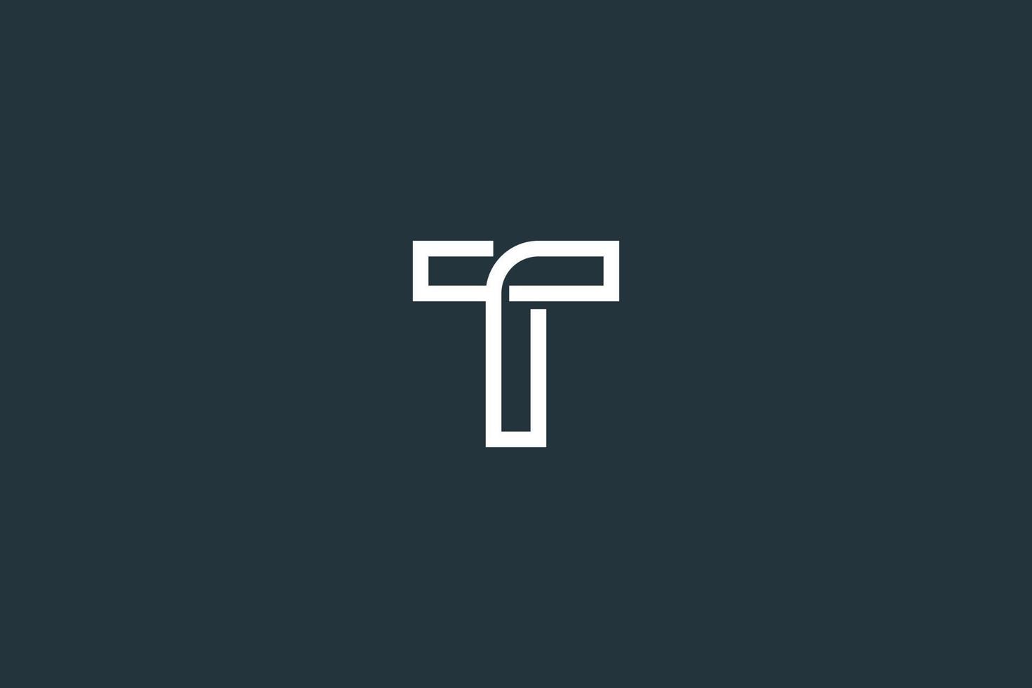 modelo de vetor de design de logotipo simples letra t
