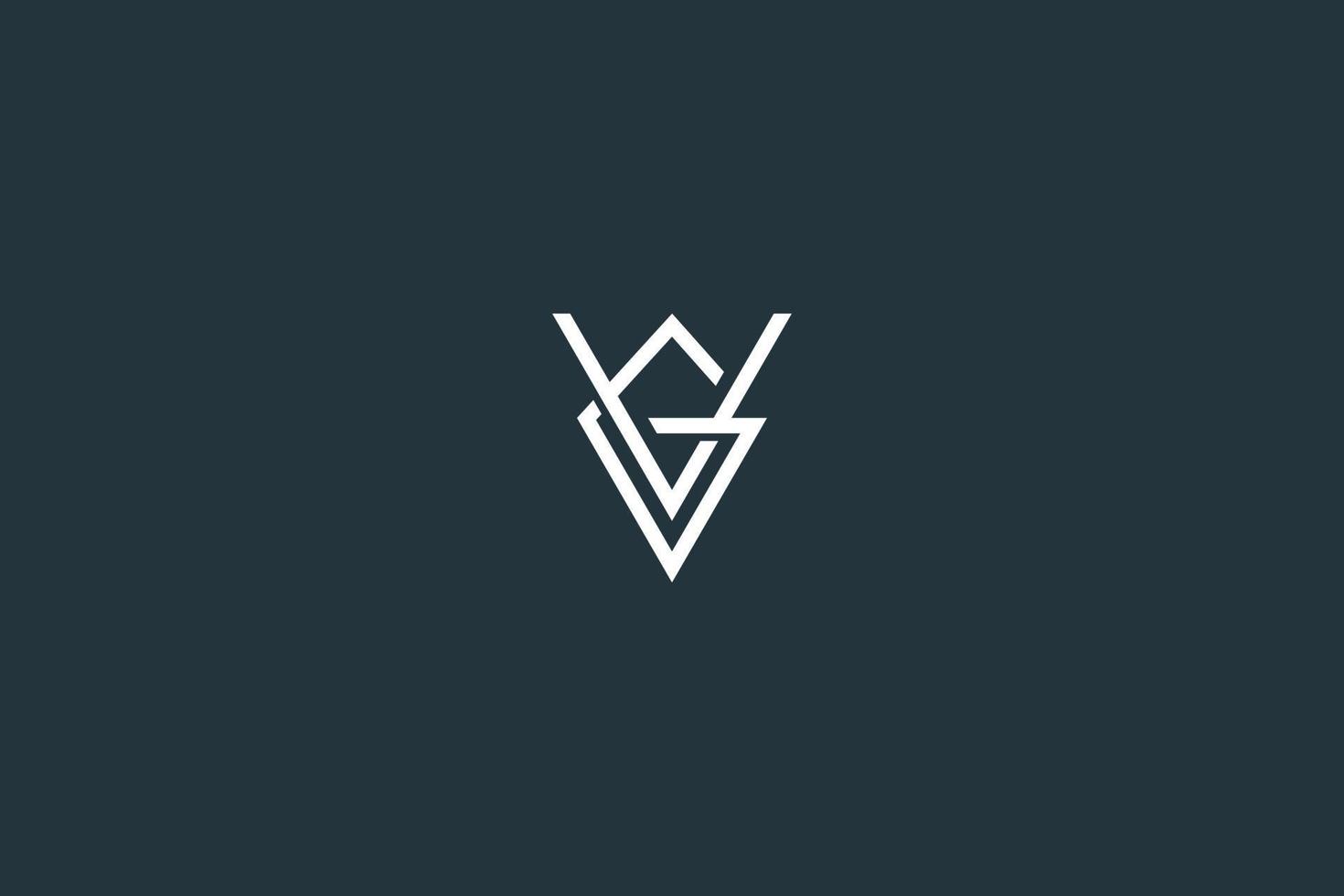 carta inicial vg ou modelo de vetor de design de logotipo gv