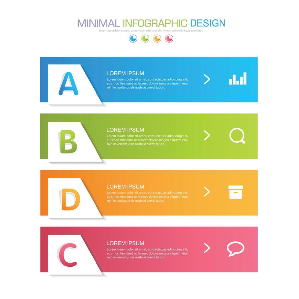 modelo de infográfico de negócios com ícone, ilustração de design vetorial vetor