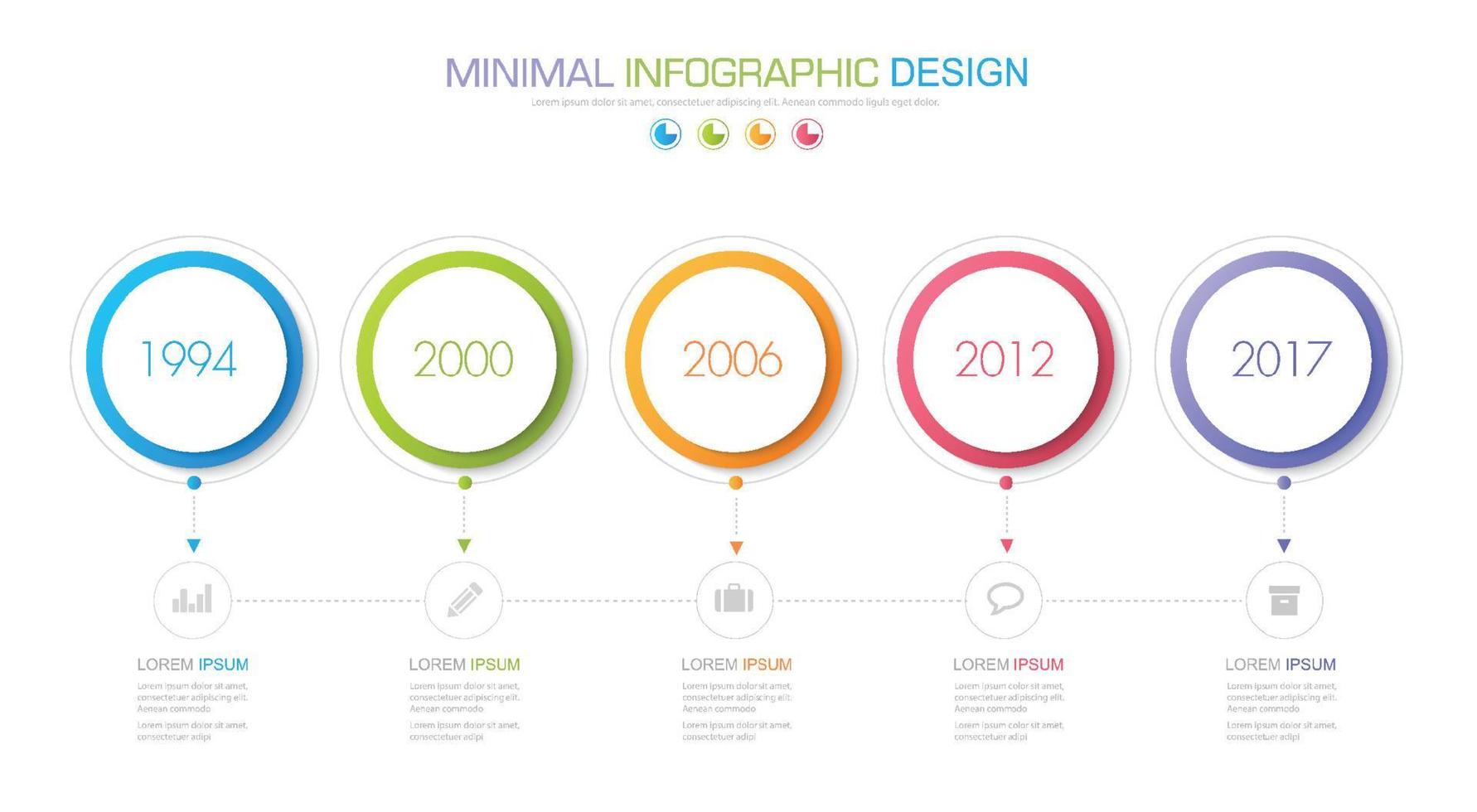 modelo de infográfico de negócios com ícone, ilustração de design vetorial vetor