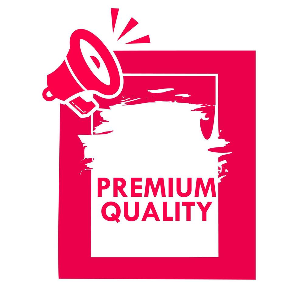 rótulo de qualidade premium para produto de promoção vetor