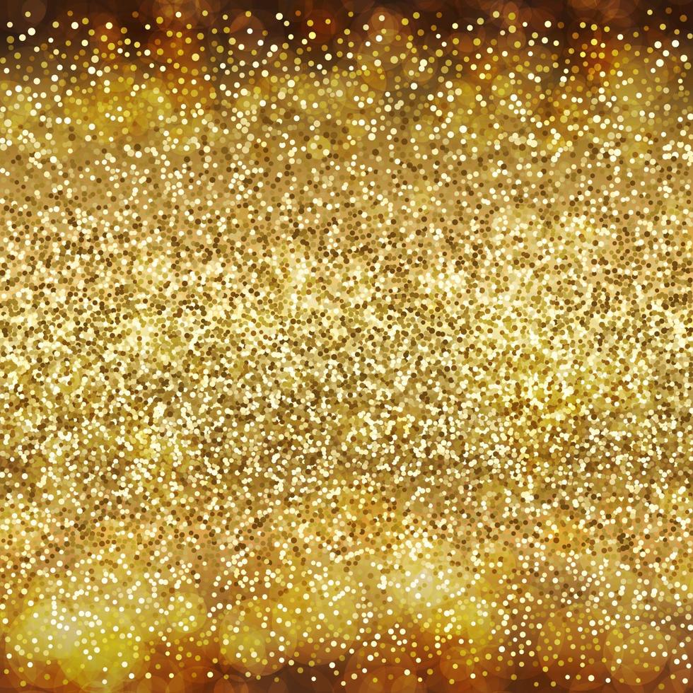 abstrato de glitter dourados. brilhos dourados. bokeh. póde ouro. vetor