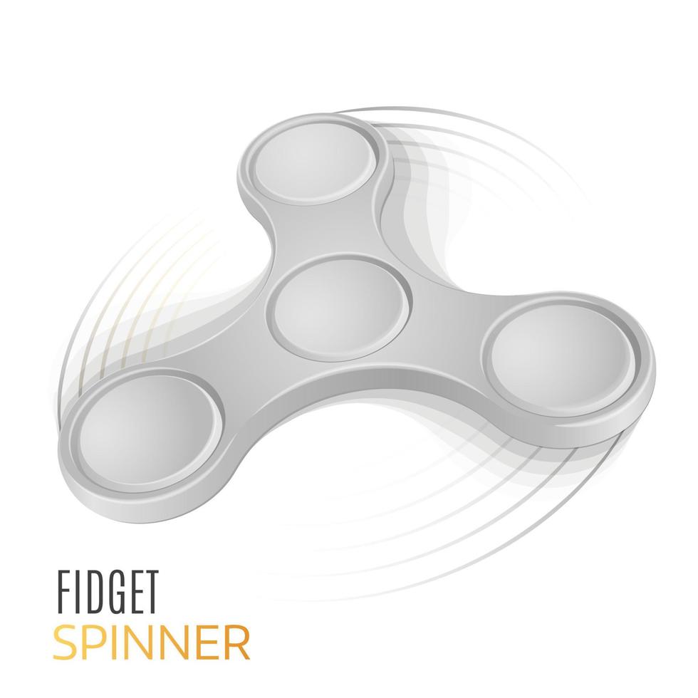 girador de fidget rolando, vista em perspectiva, efeito de rotação vetor