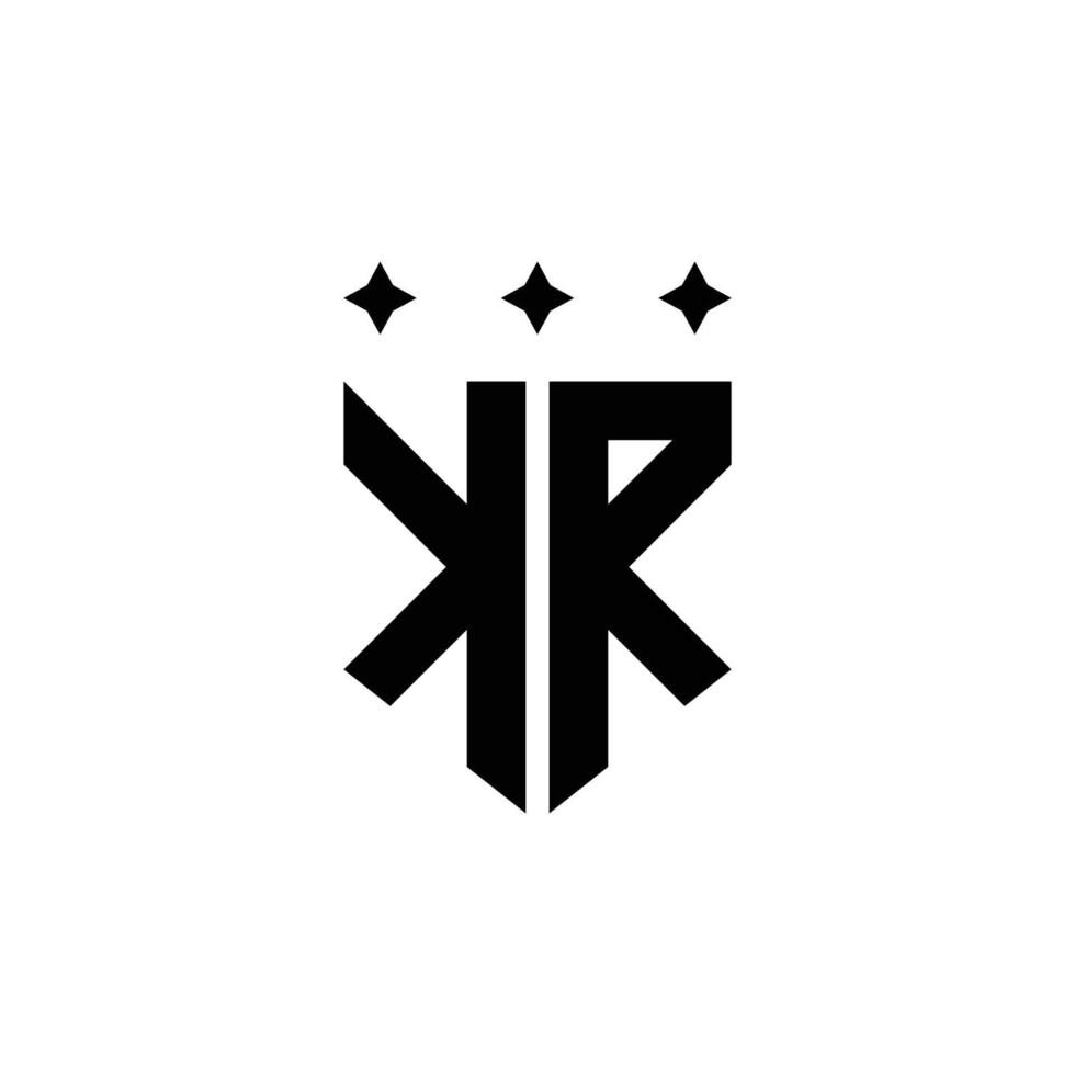 letra k kr rk r logo design de ícone vetor