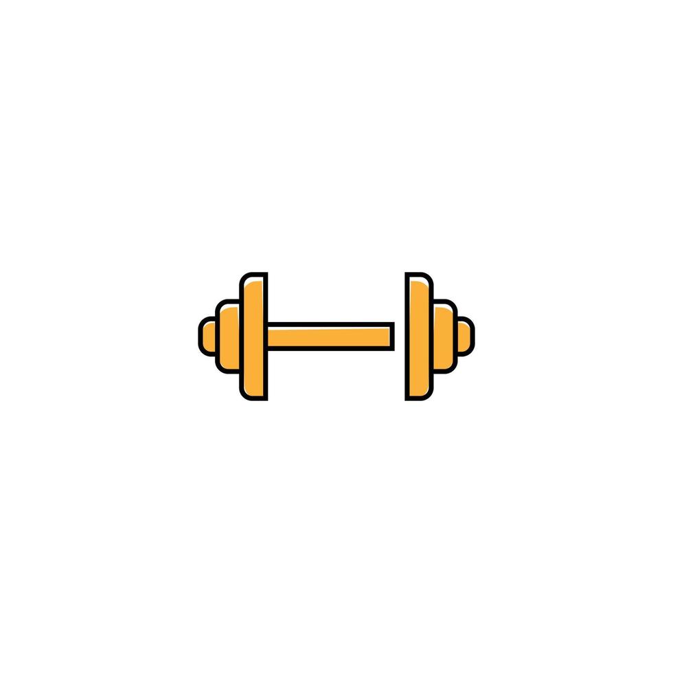 modelo de design de logotipo de ginásio de fitness. ícone de barra e haltere. ilustração de arte vetorial vetor