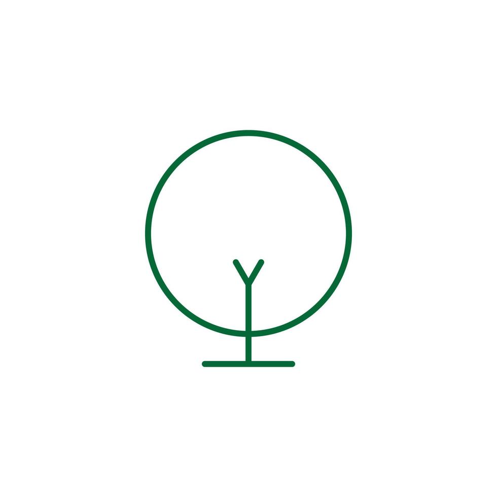 ícone de linha de vetor de árvore. sinal de vetor de símbolo de árvore