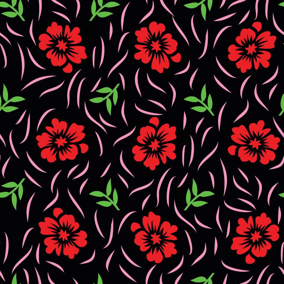 padrão floral vetor abstrato. design têxtil multicolorido