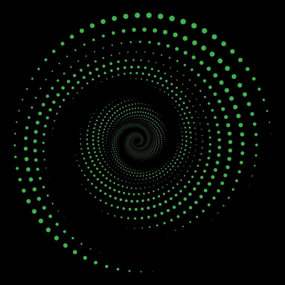 abstrato. arte óptica. pano de fundo de pontos em espiral de design. forma de ilusão de ótica. vetor