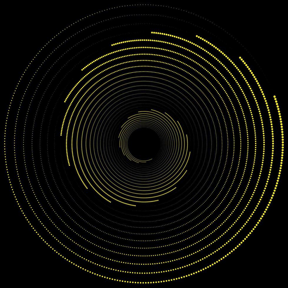 fundo abstrato pontilhado do vetor. arte óptica. efeito de meio-tom. fundo pontilhado espiral, ícone. vetor