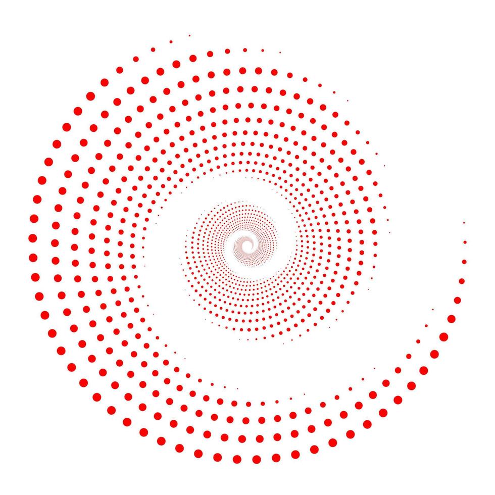 pano de fundo de pontos em espiral de design. forma de ilusão de ótica. abstrato. arte óptica. vetor
