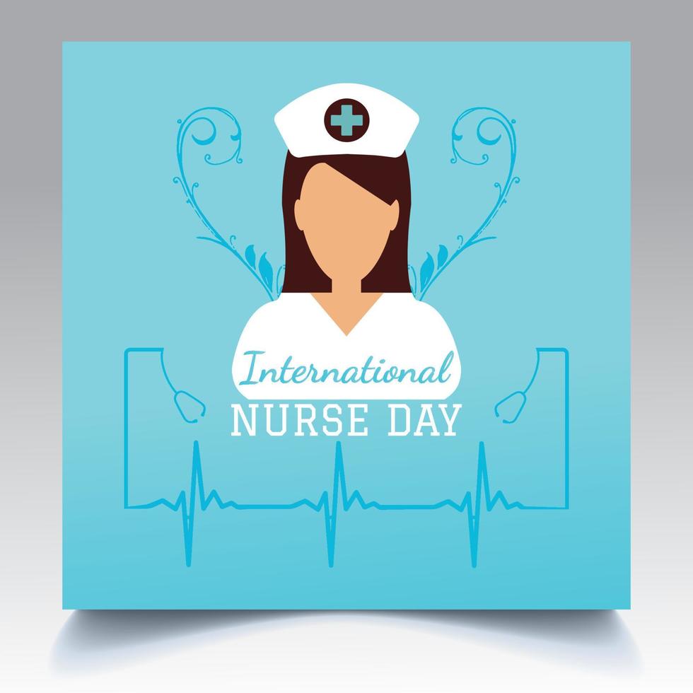 design de modelo de dia internacional da enfermeira vetor