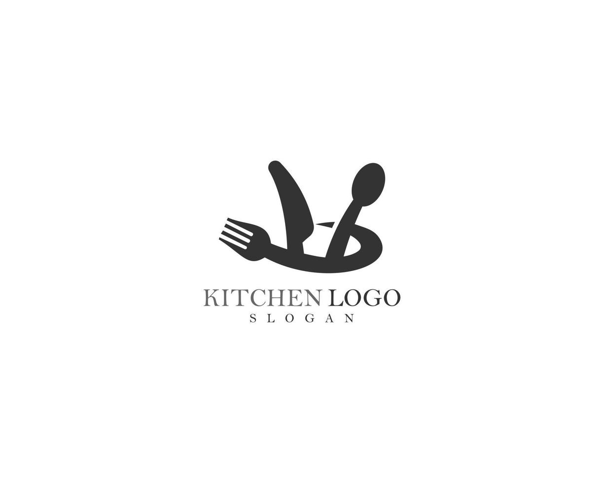 colher de elemento de cozinha, garfo, design de logotipo de vetor de ícone de faca