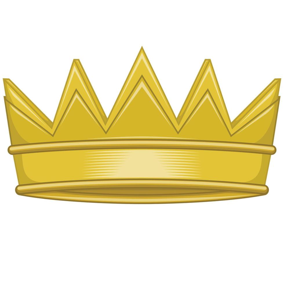design de vetor de coroa dourada de estilo medieval
