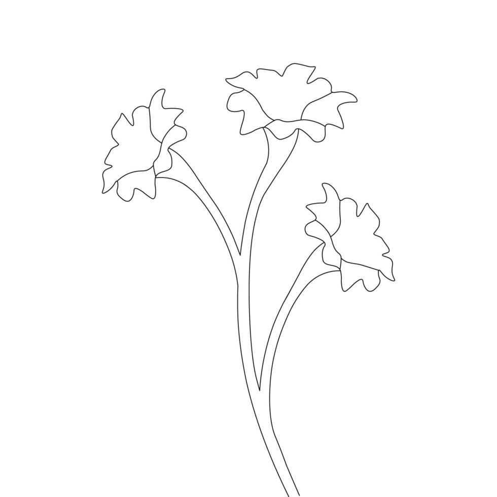 desenho de arte de linha artística de floreio imprimível ilustração de página para colorir isolada vetor