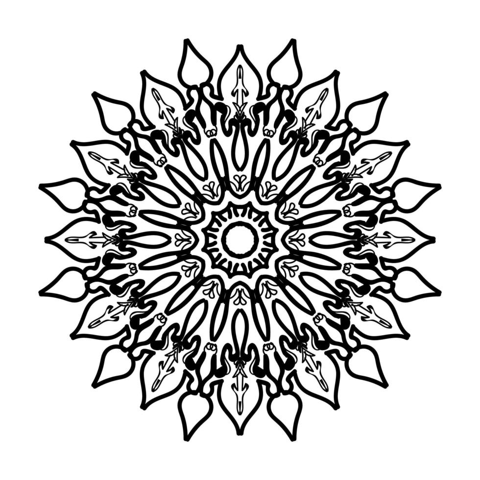 mandala desenhada à mão. decoração em ornamento de doodle oriental étnica. vetor