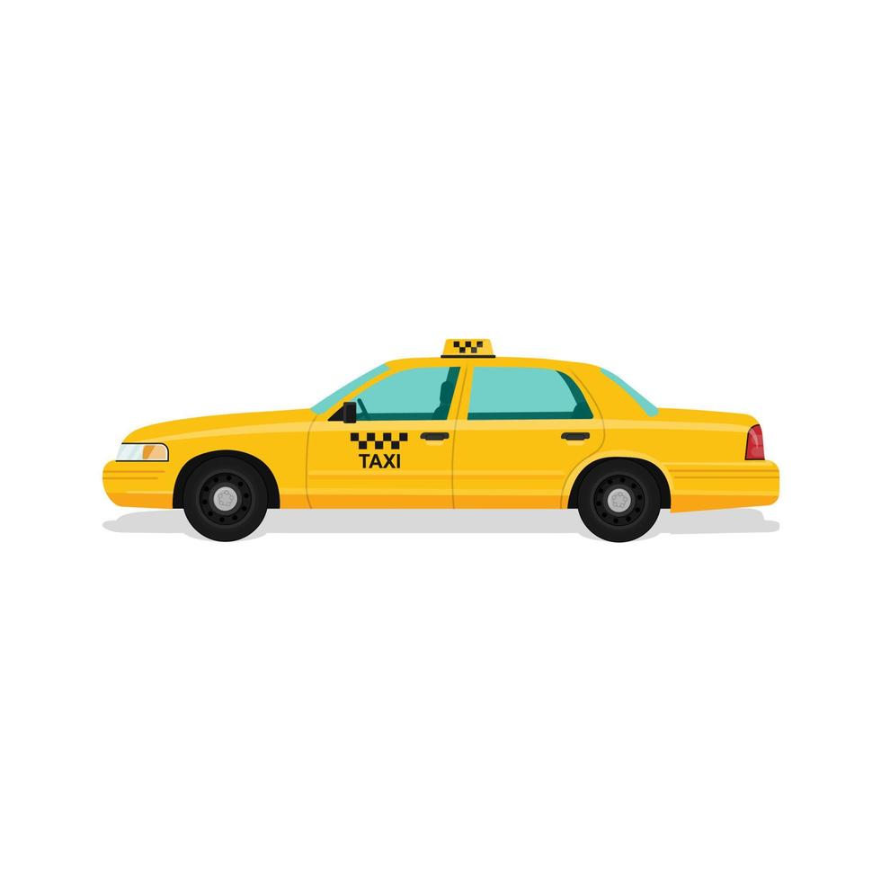 táxi táxi carro amarelo. vetor