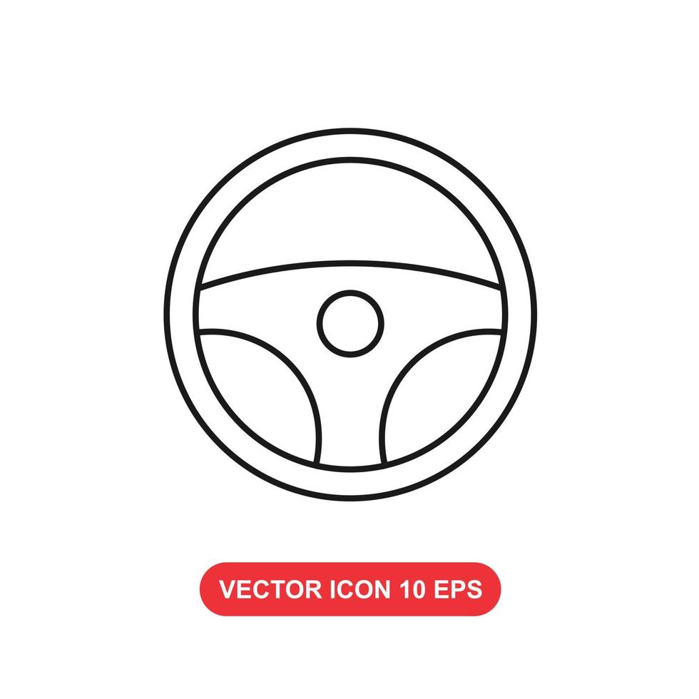 ícone do volante. automóvel, máquina, símbolo de condução. vetor