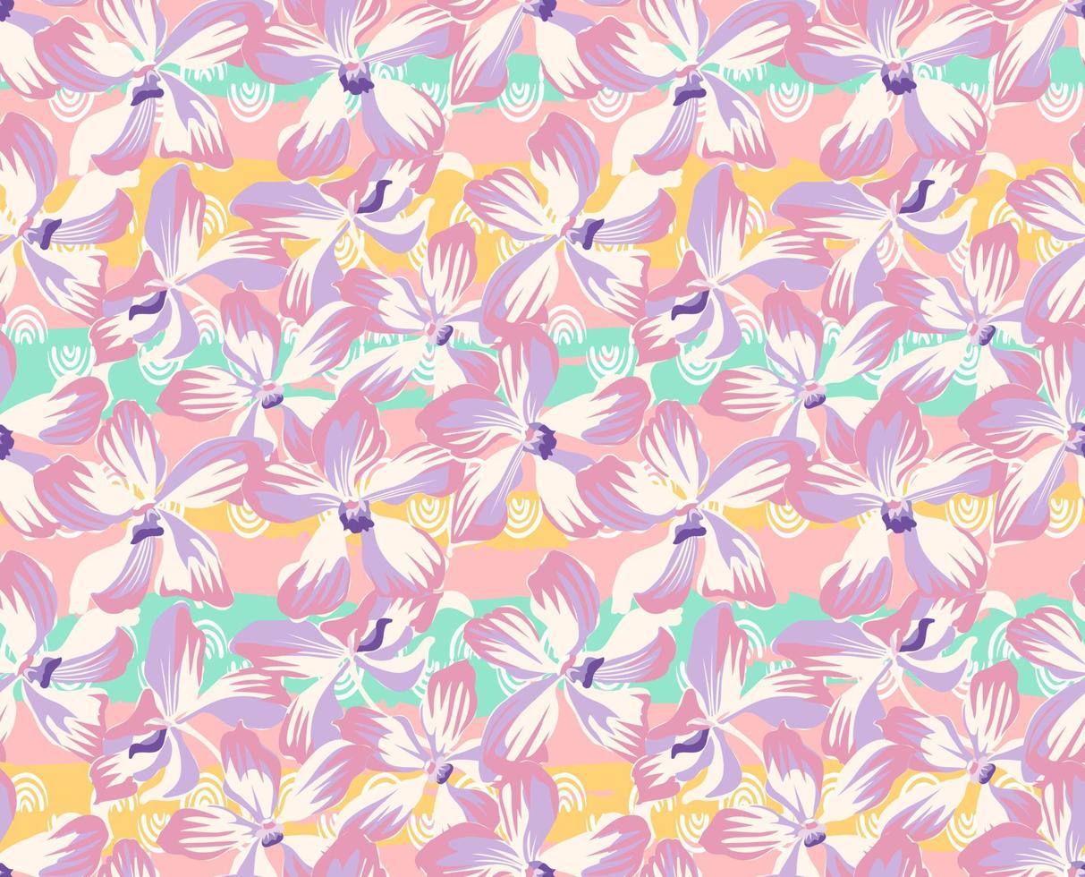 padrão floral de verão, perfeito para tecidos e decoração vetor