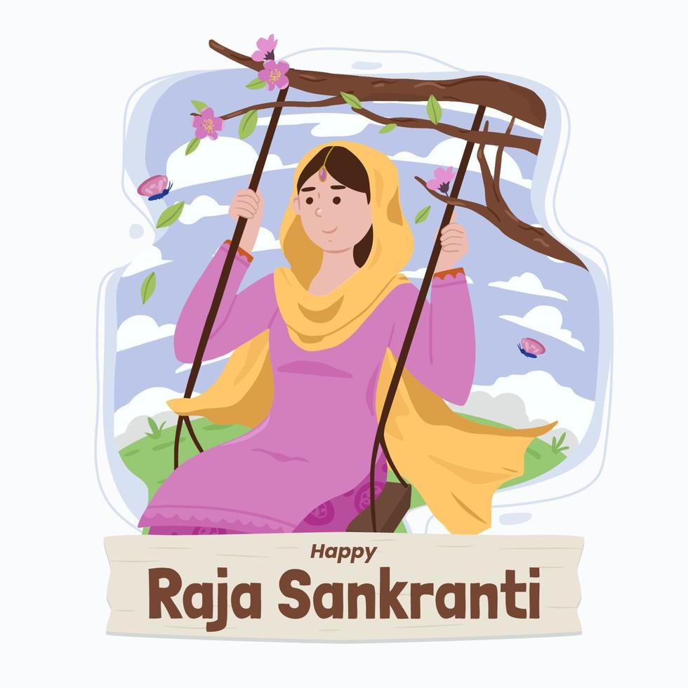 conceito de raja sankranti vetor