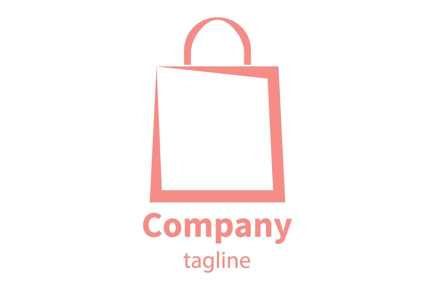 ícone do logotipo da sacola de compras vetor