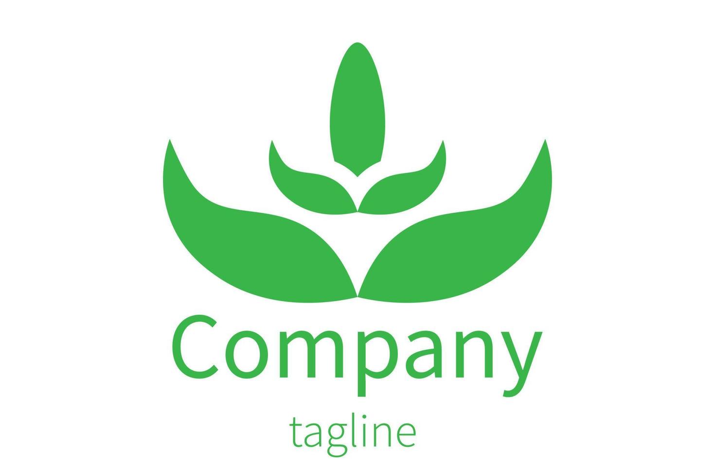 design de ícone de logotipo orgânico de folha vetor