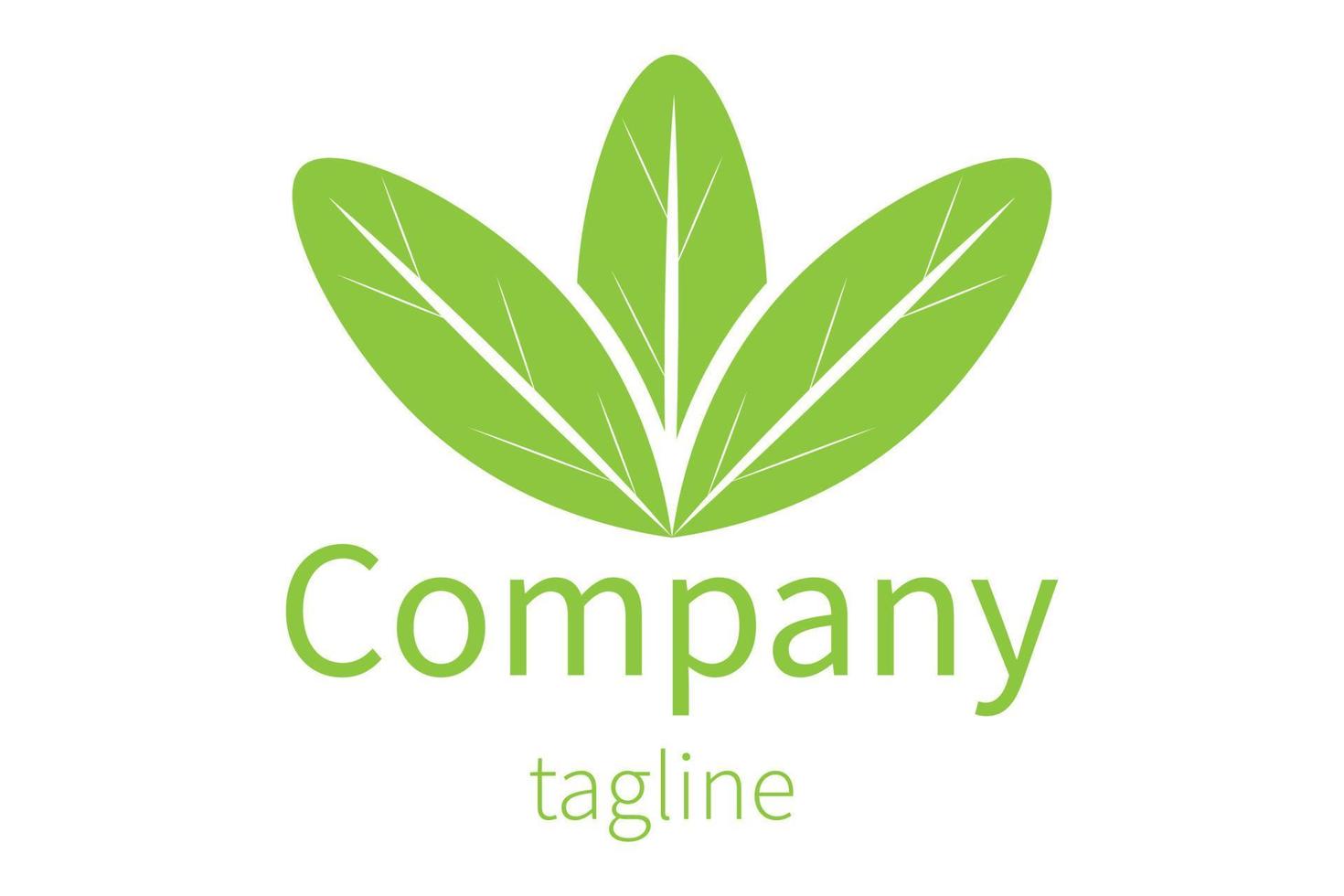 design de ícone de logotipo orgânico de folha vetor