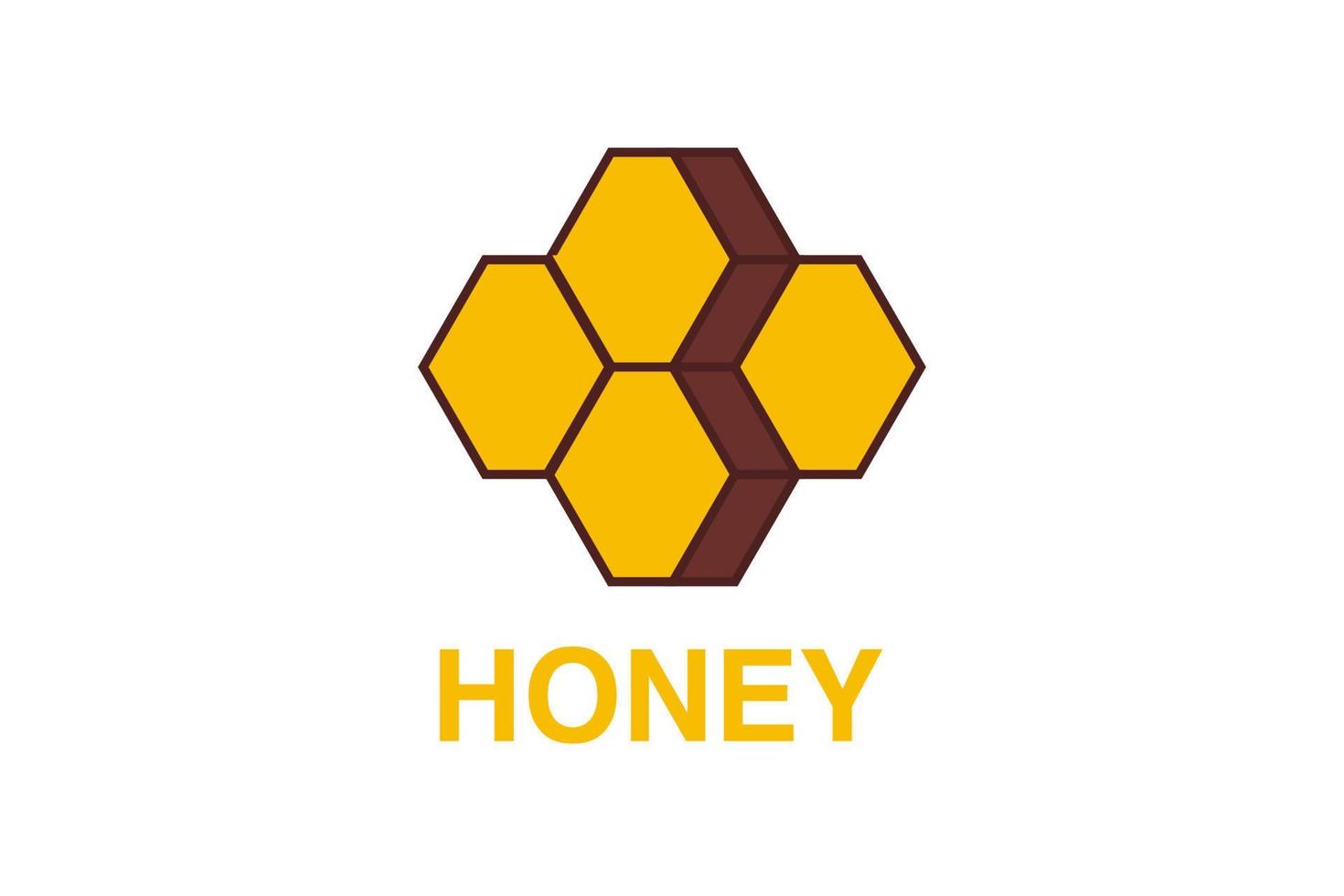 design de ícone de logotipo de mel de abelha vetor