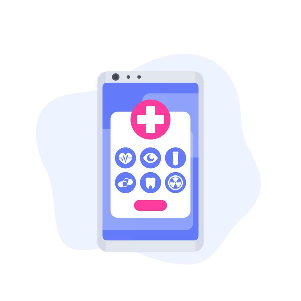 telemedicina, ícone de vetor de serviços médicos online