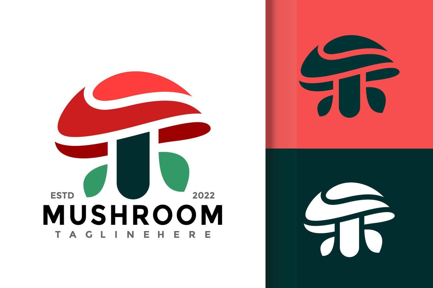 modelo de vetor de design de logotipo de fazenda de cogumelos