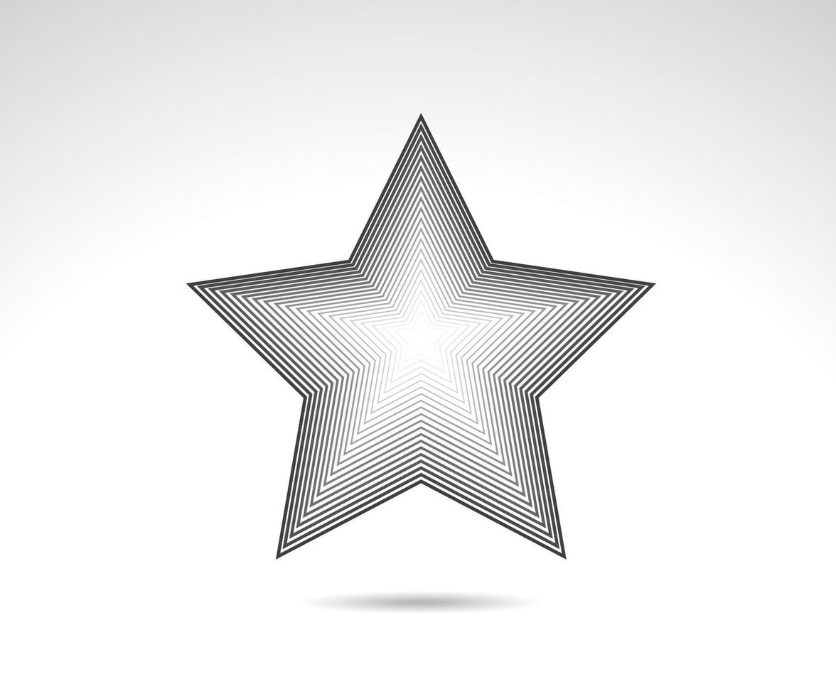 logotipo da estrela. ícone de linha estrela vetor