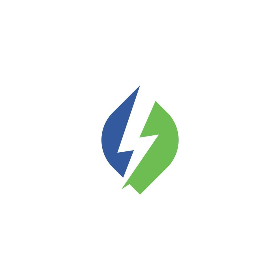vetor de design de logotipo de energia de raio