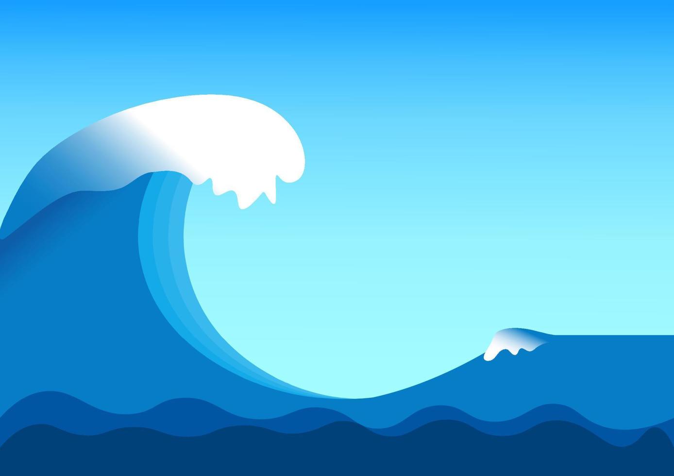 design gráfico desenho ilustração vetorial de ondas do mar vetor