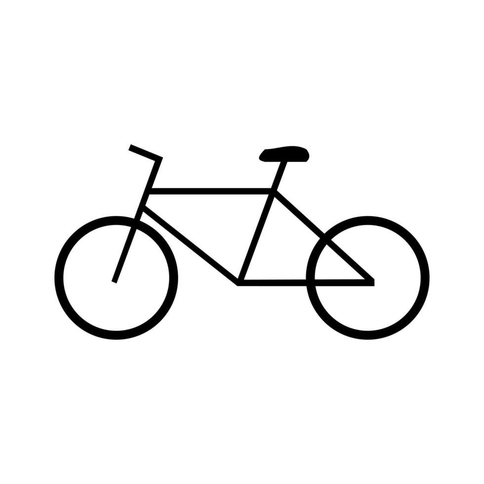 ilustração em vetor ícone bicicleta no fundo branco.