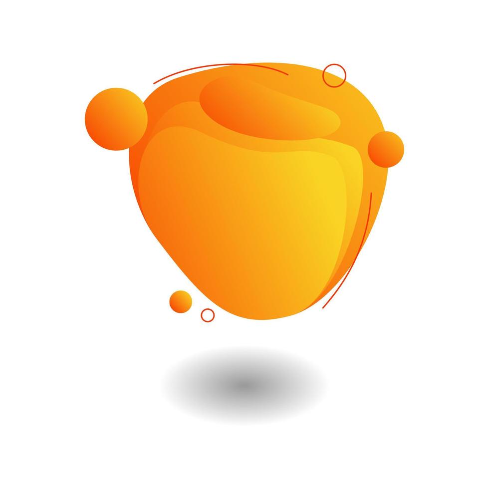 modelo de banner líquido laranja abstrato vetor
