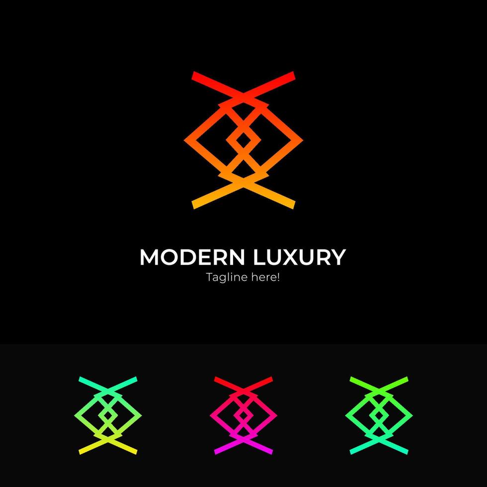modelo de logotipo de luxo abstrato, moderno luxuoso vetor