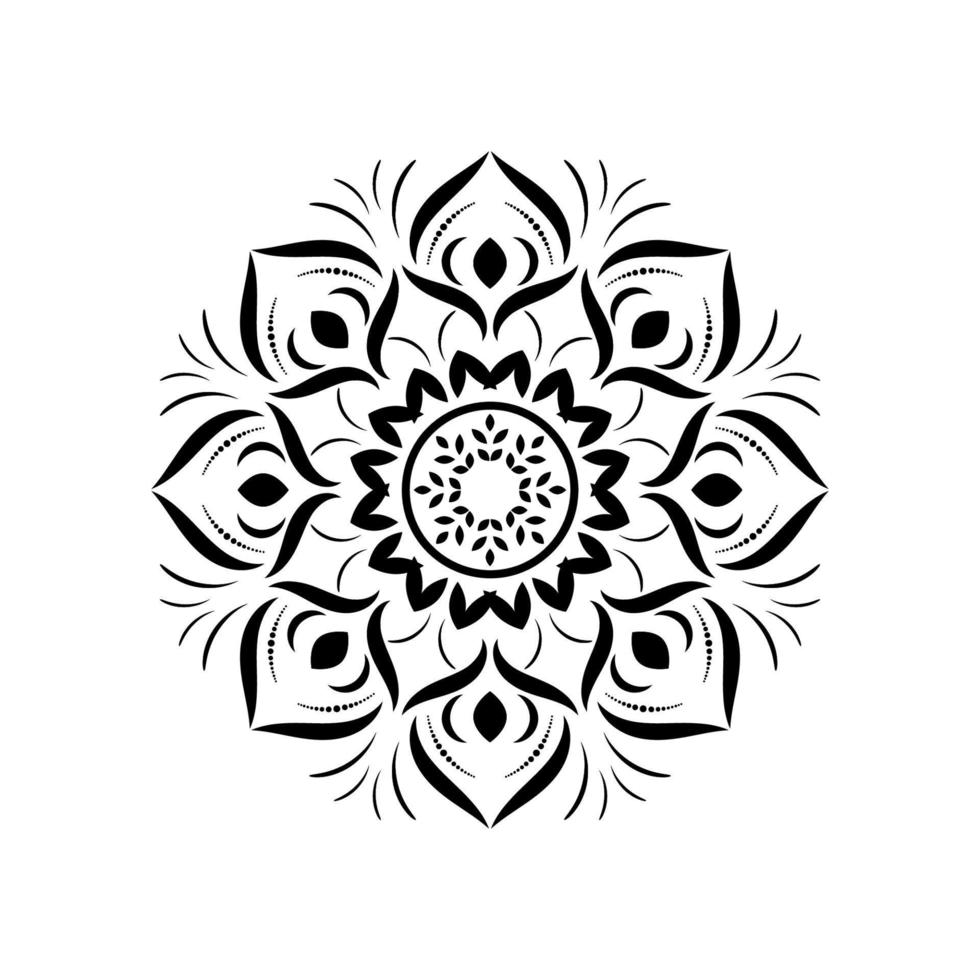 padrão floral mandala, elementos decorativos vintage, fundo mandala vetor