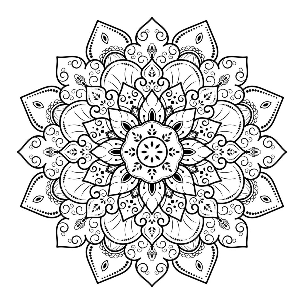 padrão floral mandala, elementos decorativos vintage, fundo mandala vetor