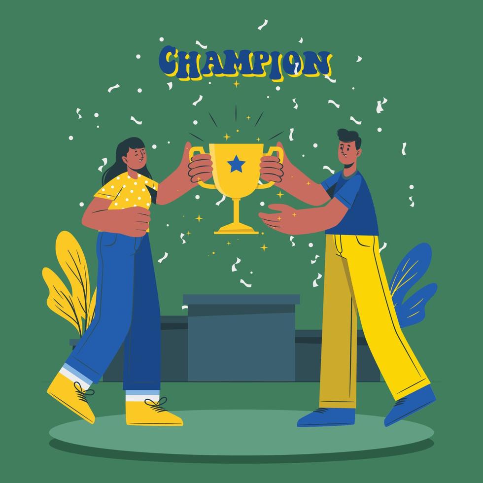 design de banner de ilustração de união com o conceito de campeão de torcedores da ucrânia vetor livre