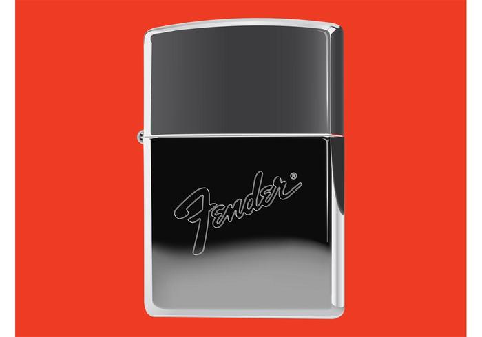 Isqueiro Zippo Com Logotipo Fender vetor