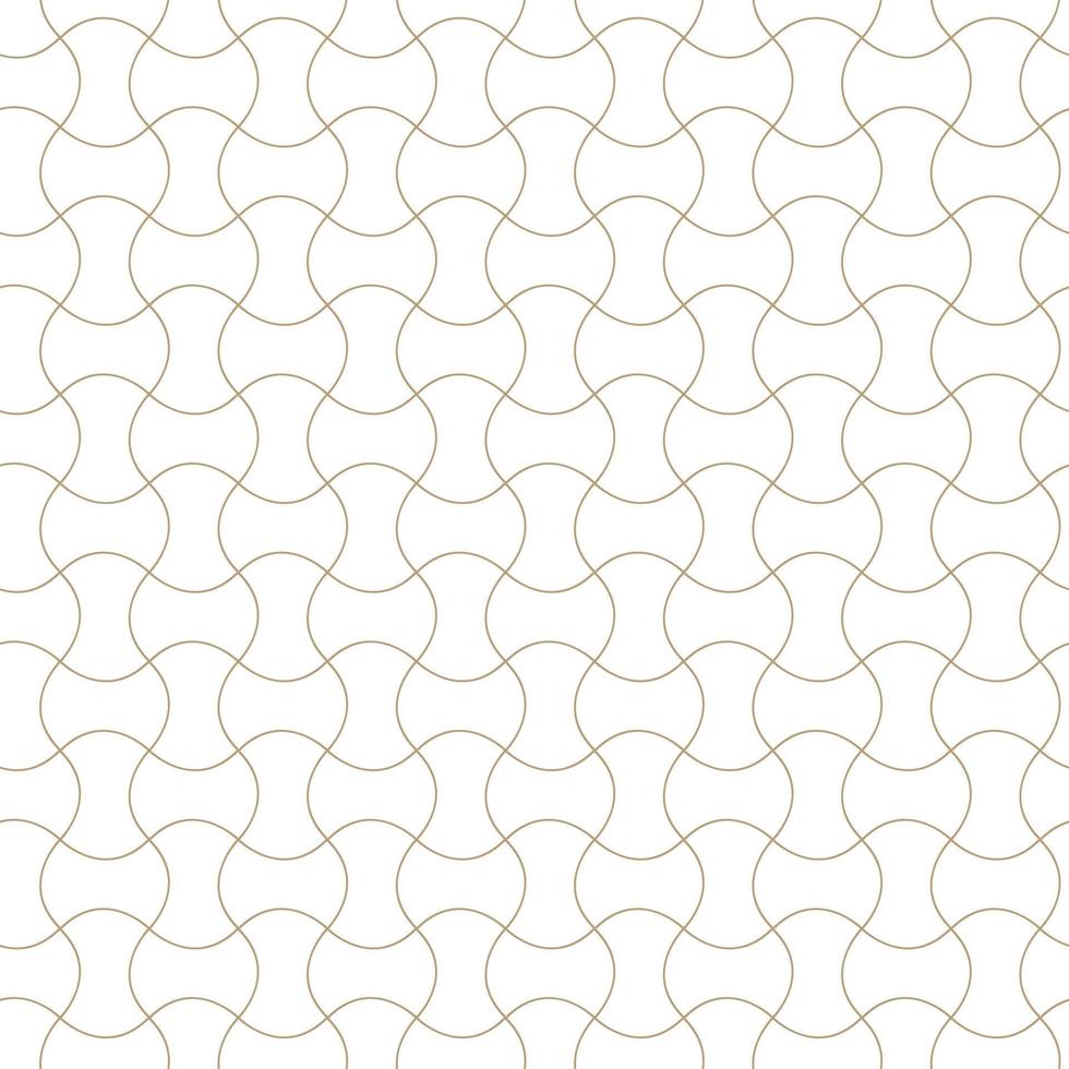 ilustração vetorial moderna sem costura. padrão de ouro linear em um fundo branco. padrão ornamental para folhetos, impressão, papel de parede, planos de fundo vetor