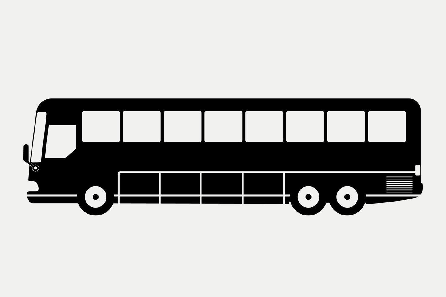 ilustração de silhueta de veículo de transporte público de ônibus. vetor