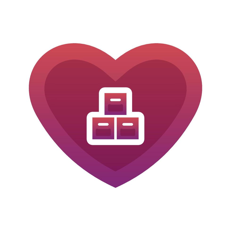 ícone de modelo de design gradiente de logotipo de amor de estoque vetor