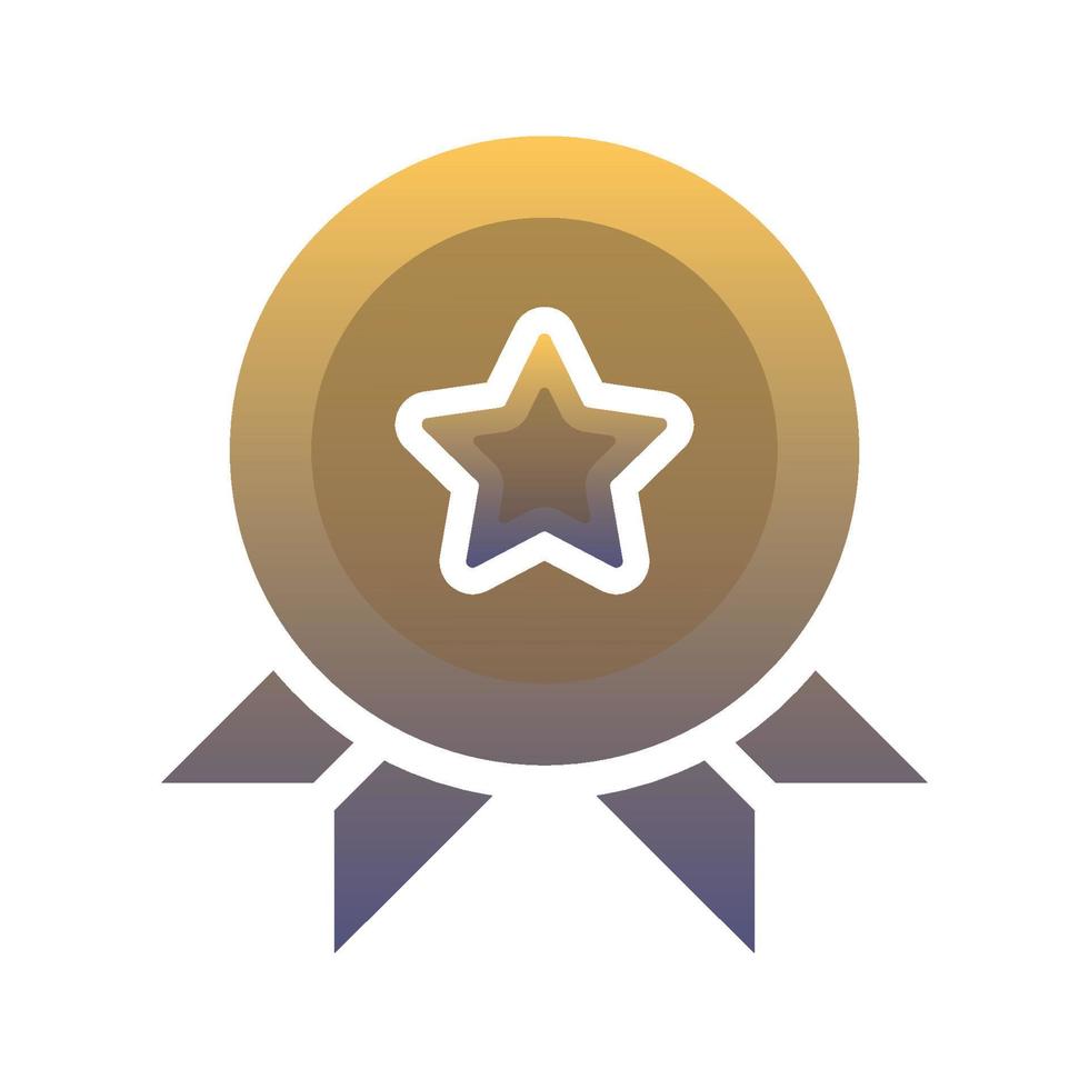 ícone de modelo moderno de design de logotipo gradiente estrela medalha vetor