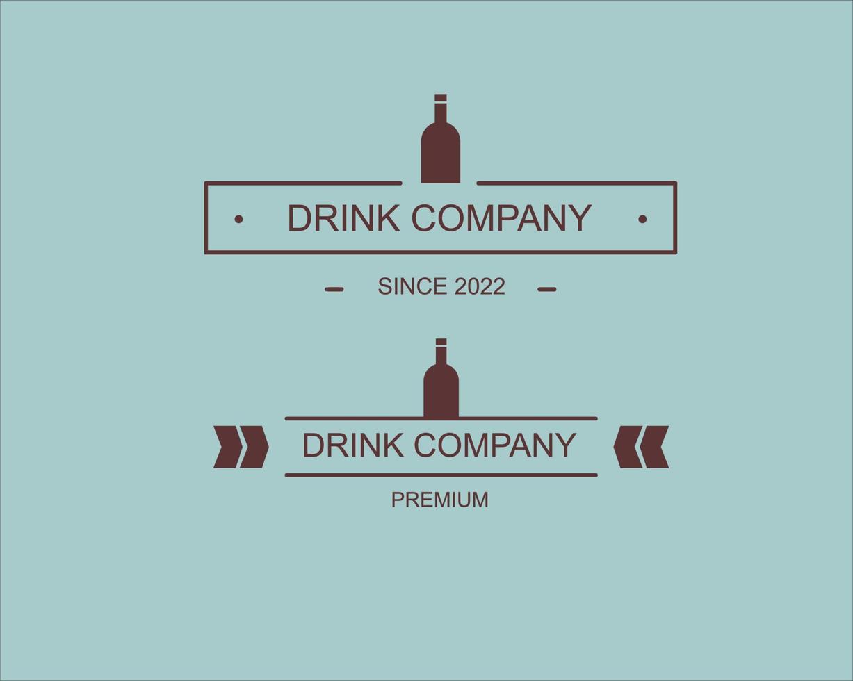 ícone de vetor de logotipo de vidro de bebida de álcool simples
