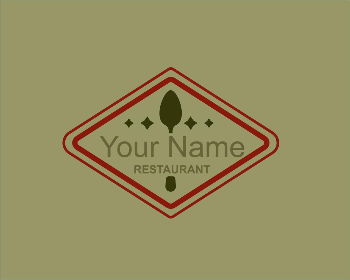 design de logotipo de colher de comida simples vetor
