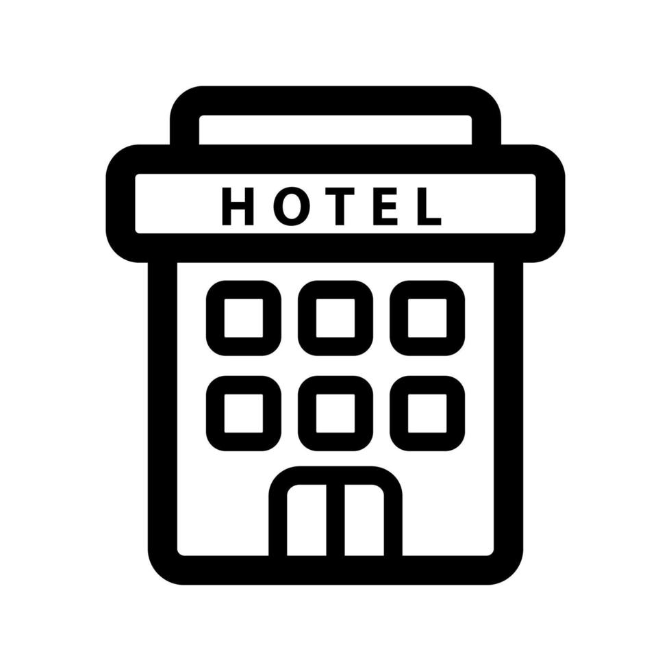 modelo de ícone de hotel vetor